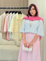 شومیز جیب دوبل پایین هلال کد 6817 - تصویر 12
