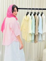 شومیز جیب دوبل پایین هلال کد 6817 - تصویر 20