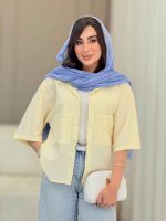 شومیز جیب دوبل پایین هلال کد 6817 - تصویر 2