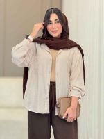 مانتو تک جیب پشت پیله پناه کد 6813 - تصویر 2