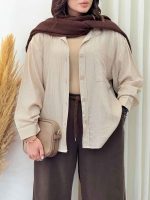 مانتو تک جیب پشت پیله پناه کد 6813 - تصویر 8