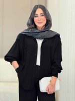 مانتو تک جیب پشت پیله پناه کد 6813 - تصویر 4