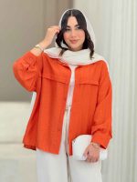 مانتو ژیله دار مهوا کد 6833 - تصویر 8