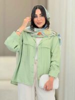 مانتو ژیله دار مهوا کد 6833 - تصویر 6
