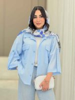 شومیز آستین پاگن شانلی کد 6840 - تصویر 16