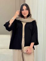 شومیز آستین پاگن شانلی کد 6840 - تصویر 5