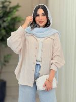 مانتو چین دار پایین هلال کد 6748 - تصویر 23
