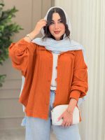 مانتو چین دار پایین هلال کد 6748 - تصویر 26