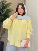 مانتو چین دار پایین هلال کد 6748 - تصویر 24