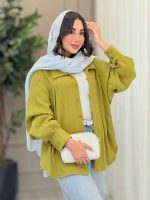 مانتو چین دار پایین هلال کد 6748 - تصویر 20