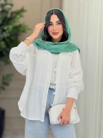 مانتو چین دار پایین هلال کد 6748 - تصویر 18