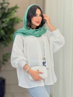 مانتو چین دار پایین هلال کد 6748 - تصویر 27