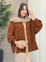 مانتو چین دار پایین هلال کد 6748 - تصویر 25