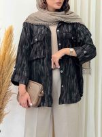 مانتو آستین پاگن دو جیب پاکتی کد 6822 - تصویر 11