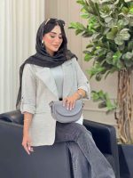 مانتو دو دکمه آستین پاگن آرنیکا کد 6830 - تصویر 5