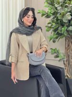 مانتو دو دکمه آستین پاگن آرنیکا کد 6830 - تصویر 18