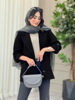 مانتو دو دکمه آستین پاگن آرنیکا کد 6830 - تصویر 3