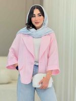 مانتو کتی تک دکمه بهناز کد 6838 - تصویر 7