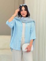 مانتو راه راه شاین دار کد 6787