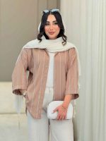 مانتو راه راه شاین دار کد 6787 - تصویر 7