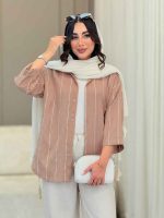 مانتو راه راه شاین دار کد 6787 - تصویر 20