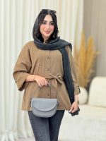 مانتو تک جیب کمردار مهرسانا کد 6803 - تصویر 7
