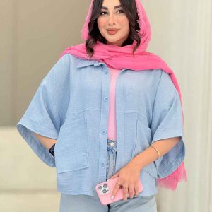 شومیز دو جیب برش دار نیلسا کد 6831