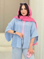 شومیز دو جیب برش دار نیلسا کد 6831 - تصویر 16