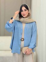 مانتو آستین پاگن روشا کد 6856 - تصویر 8