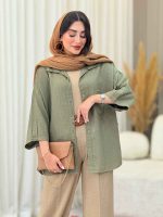 مانتو تک جیب آستین پاگن آندیا کد 6863 - تصویر 25
