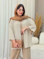 مانتو تک جیب آستین پاگن آندیا کد 6863 - تصویر 31