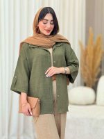 مانتو تک جیب آستین پاگن آندیا کد 6863 - تصویر 27