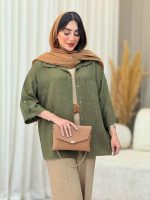 مانتو تک جیب آستین پاگن آندیا کد 6863 - تصویر 19