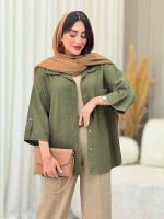 مانتو تک جیب آستین پاگن آندیا کد 6863 - تصویر 23
