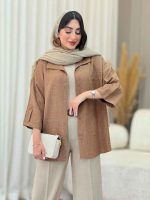 مانتو تک جیب آستین پاگن آندیا کد 6863 - تصویر 30
