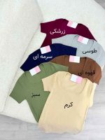 بلوز آستین کوتاه یقه مربعی کد 6542 - تصویر 2