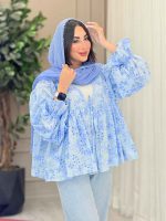 مانتو طرح گل چین دار 6749 - تصویر 7