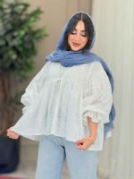 مانتو طرح گل چین دار 6749 - تصویر 9
