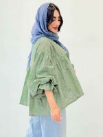 مانتو طرح گل چین دار 6749 - تصویر 12