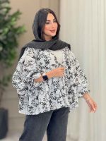 مانتو طرح گل چین دار 6749 - تصویر 3