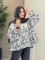 مانتو طرح گل چین دار 6749 - تصویر 8