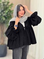 مانتو طرح گل چین دار 6749 - تصویر 6