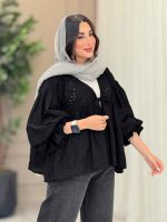 مانتو طرح گل چین دار 6749 - تصویر 19
