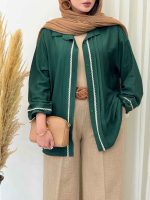 مانتو آستین کش نواردوزی کد 6861 - تصویر 16