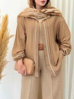 مانتو آستین کش نواردوزی کد 6861 - تصویر 15