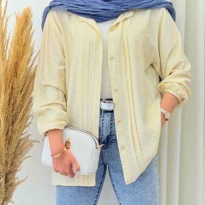 مانتو آستین کش نواردوزی کد 6861