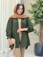 مانتو تک جیب بغل سه دکمه عسل کد 6864 - تصویر 16