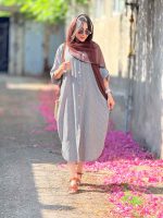 پیراهن بلند پانچ کد 6736 - تصویر 3
