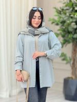 مانتو تک جیب بغل سه دکمه عسل کد 6864 - تصویر 18