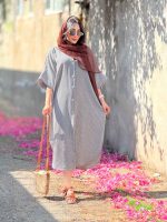 پیراهن بلند پانچ کد 6736 - تصویر 6